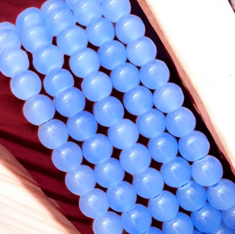 Light Navy Blue Jelly Beads - 8 mm