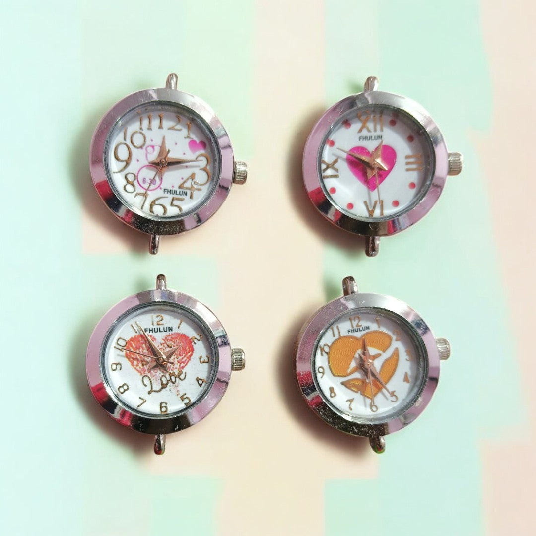 Silver Watch Dial - Heart Design