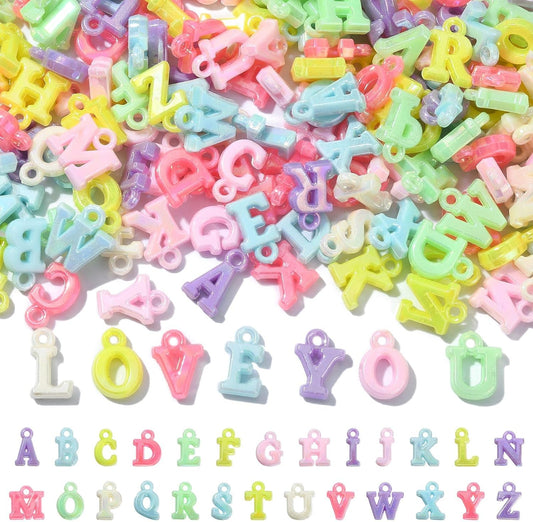 Plastic Alphabet beads for Jewellery Making