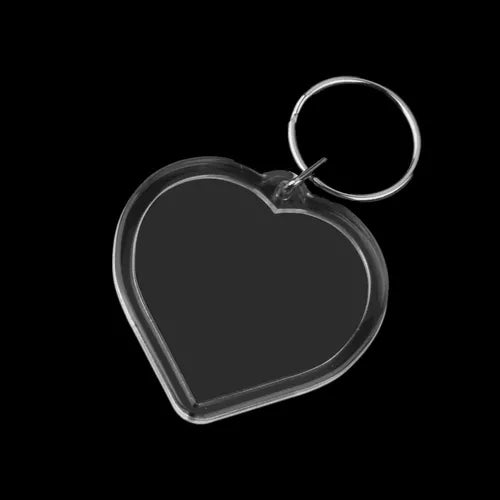 Heart Shape Photo Key Chain with Holder