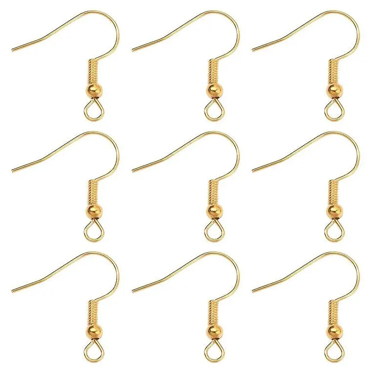 Fish Hook Gold - Pair (2 Pc) Eva Fashion and Craft