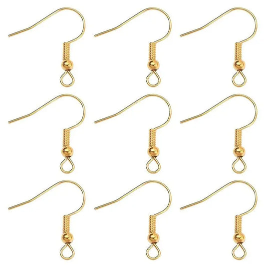 Fish Hook Gold - Pair (2 Pc) Eva Fashion and Craft