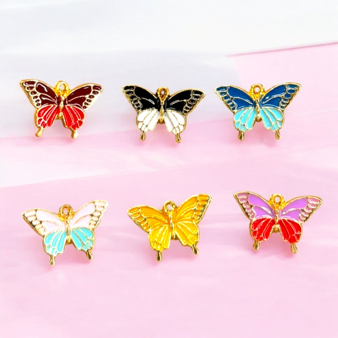 Dual Color Metal Butterfly Charms Eva Fashion and Craft