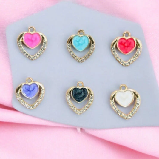 Stone Heart Color Charms Eva Fashion and Craft