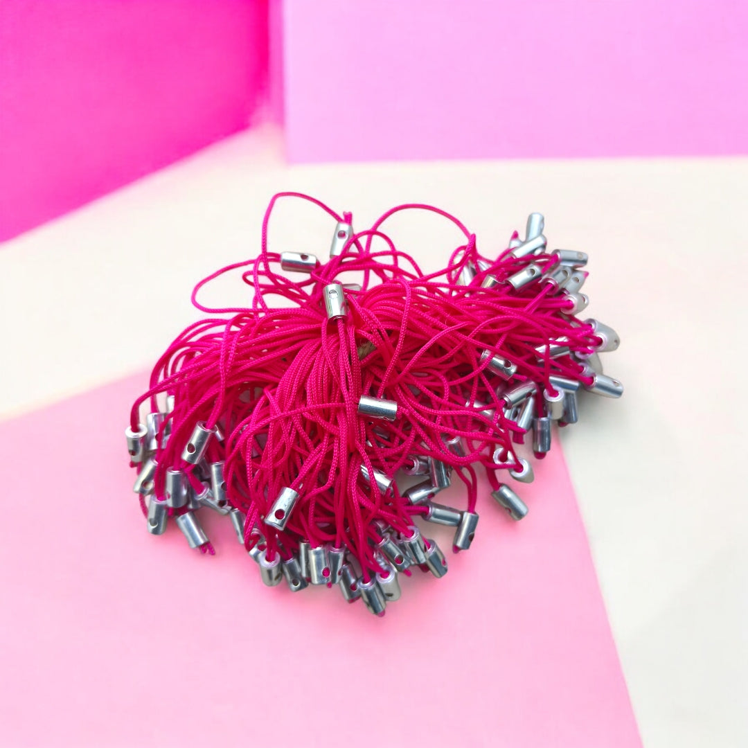 Phone Charm String - Dark Pink