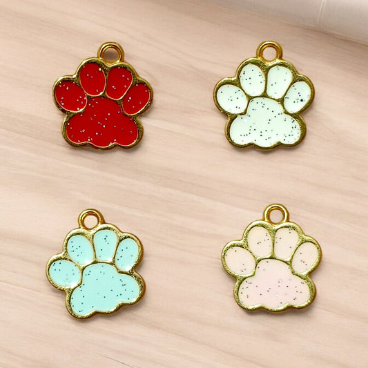 Glitter Paw Charm