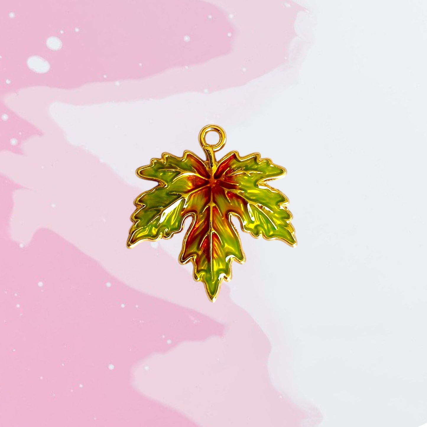 Big Green Maple Leaf Charm