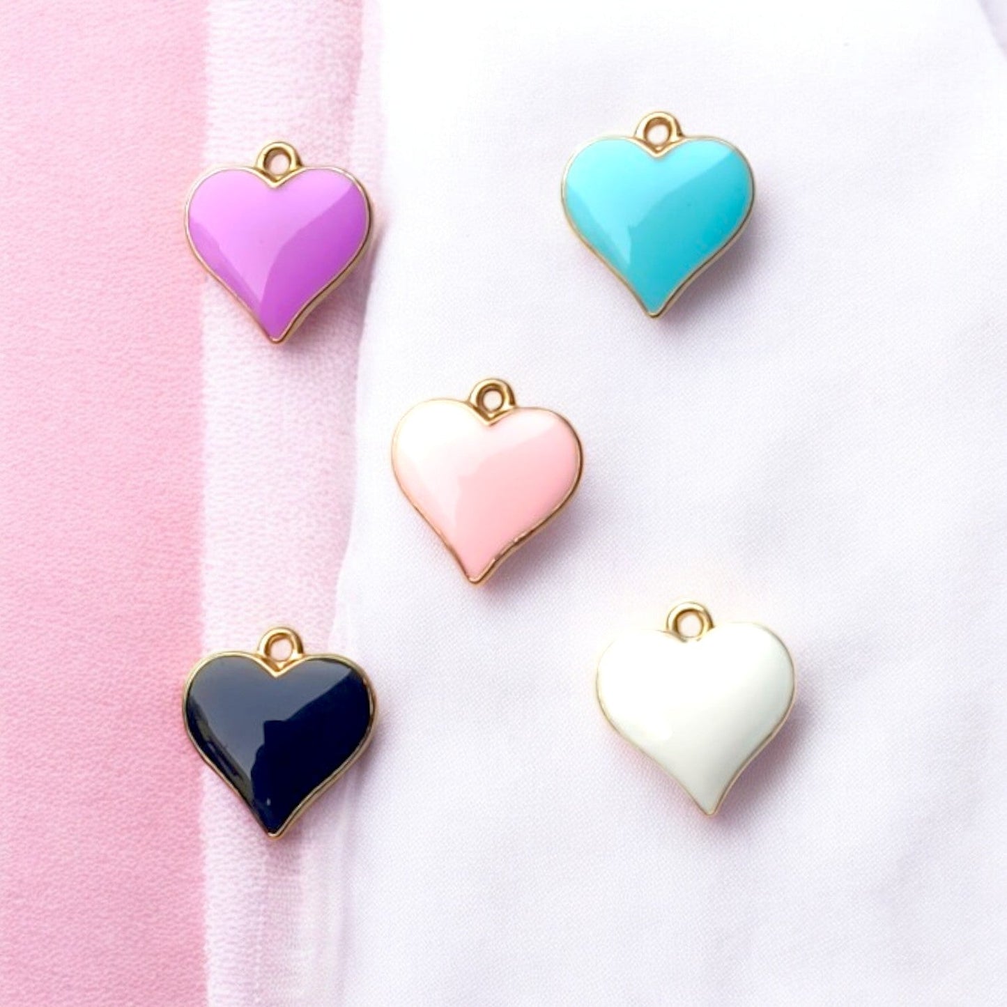 Plain Heart Charm | Valentine Special Eva Fashion and Craft