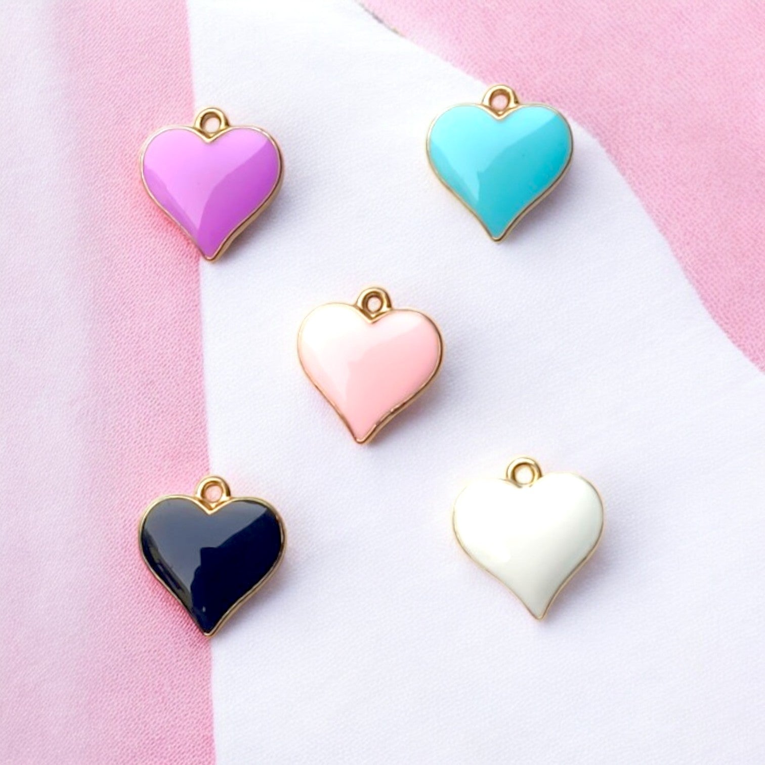 Plain Heart Charm | Valentine Special Eva Fashion and Craft