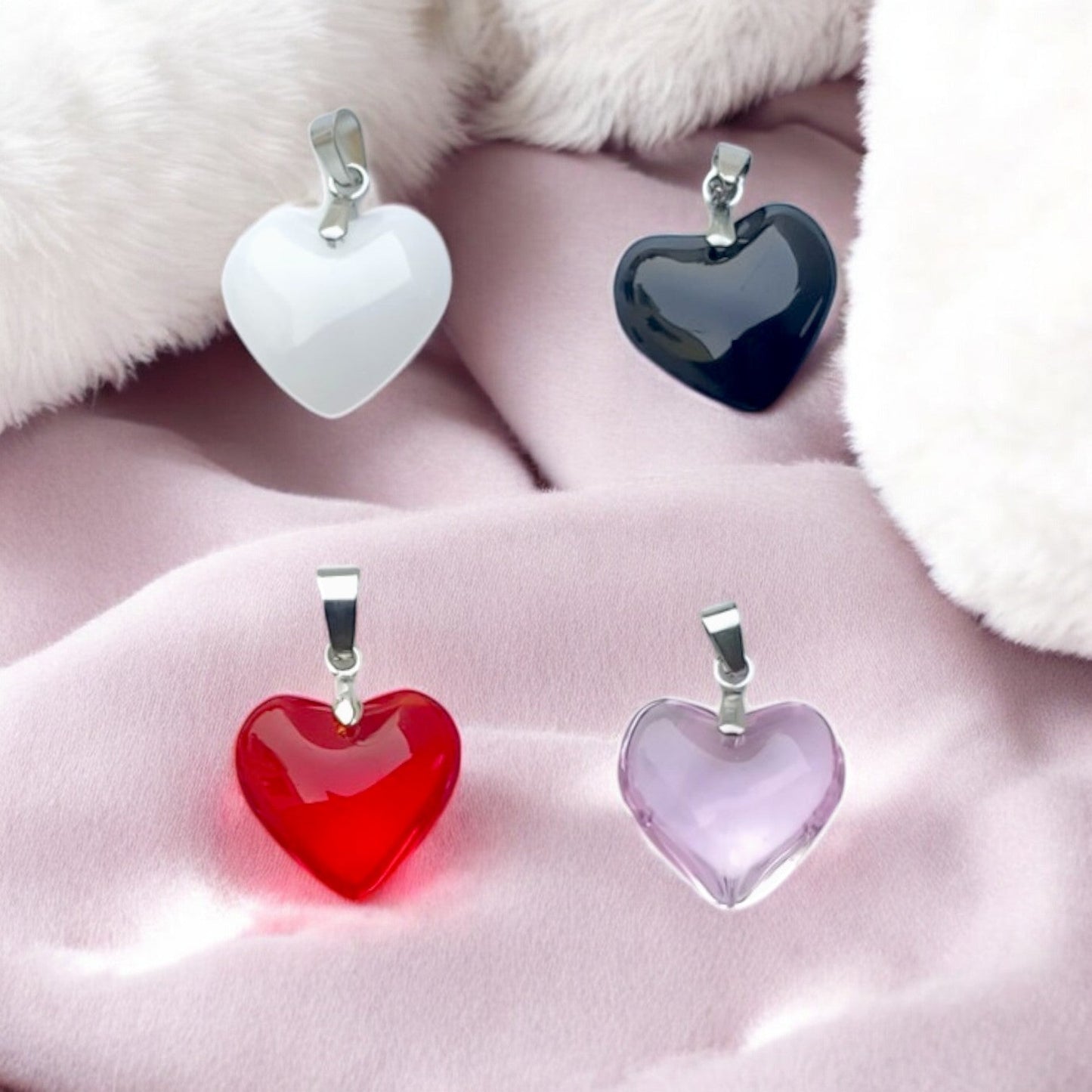 Premium Glossy Glass Heart | Valentine Special Eva Fashion and Craft