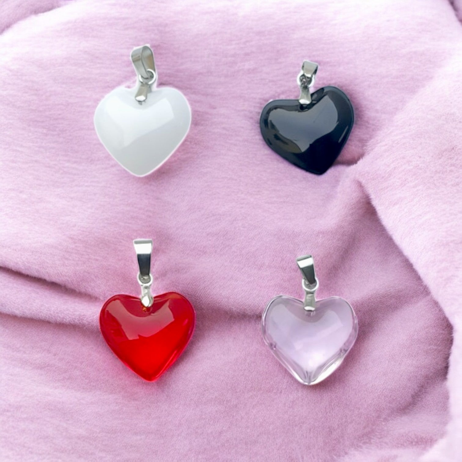 Premium Glossy Glass Heart | Valentine Special Eva Fashion and Craft