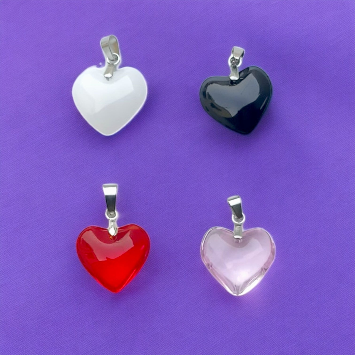 Premium Glossy Glass Heart | Valentine Special Eva Fashion and Craft