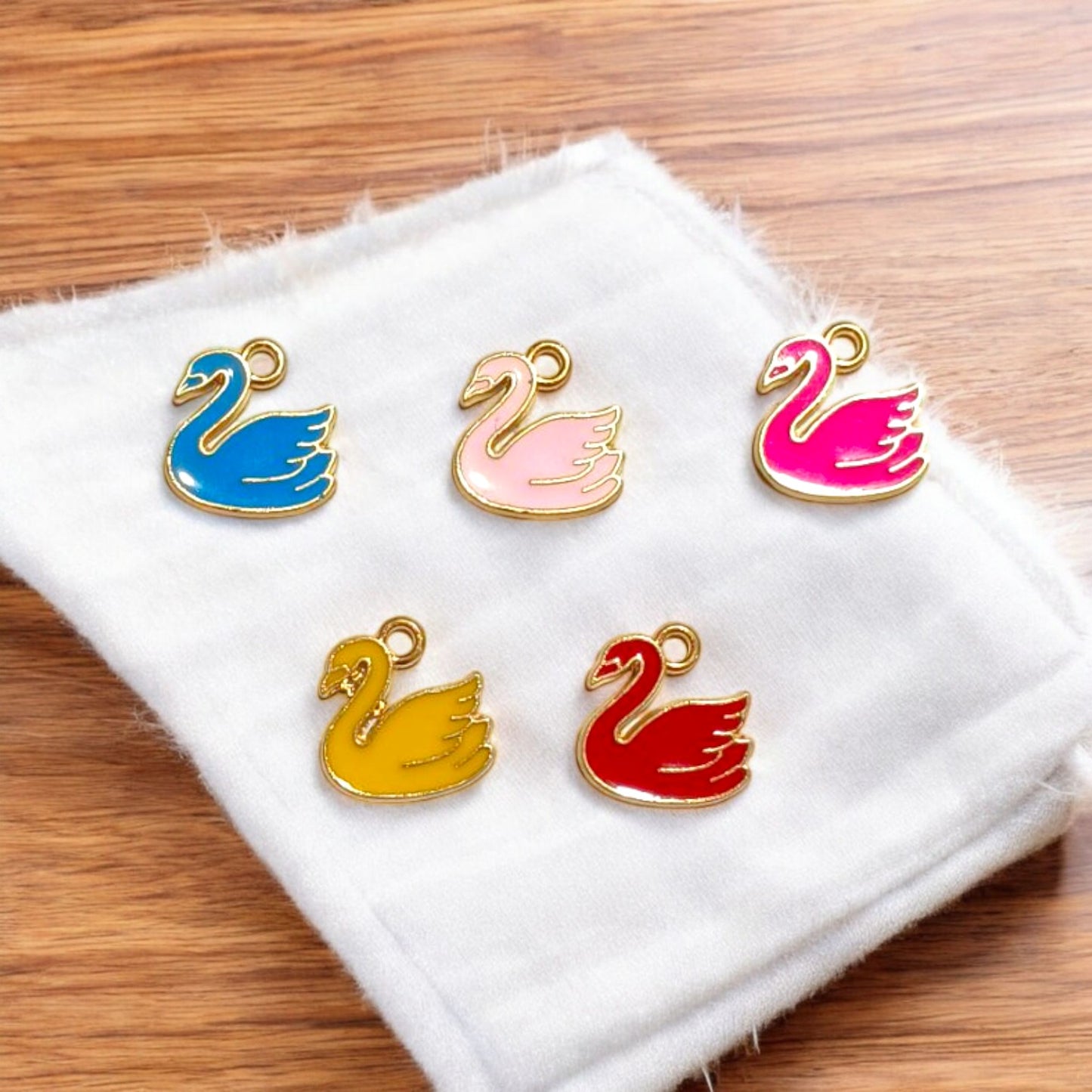 Colorful Swan Charms