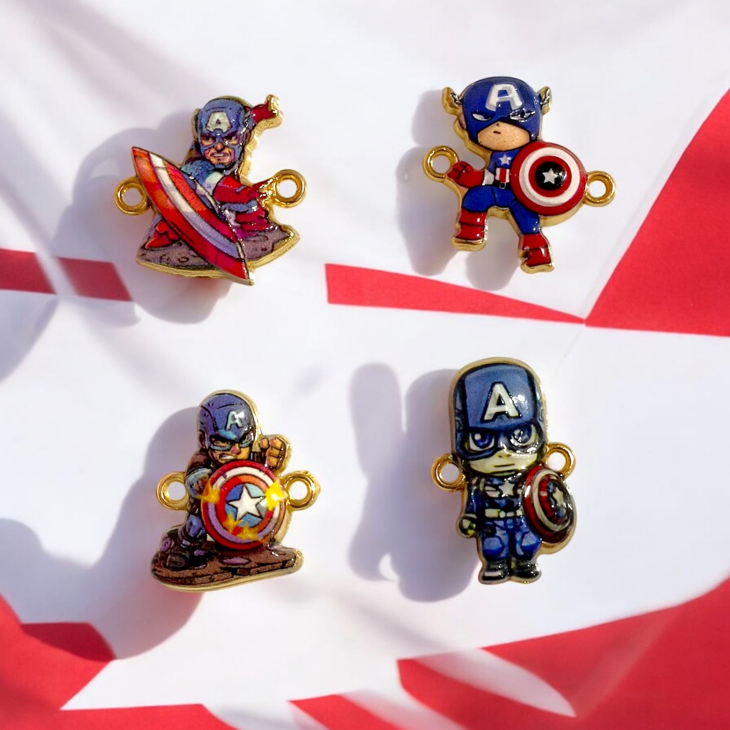 Captain America Theme Cartoon Charms