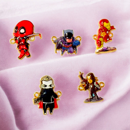 Superhero Marvel DC Comic Charms