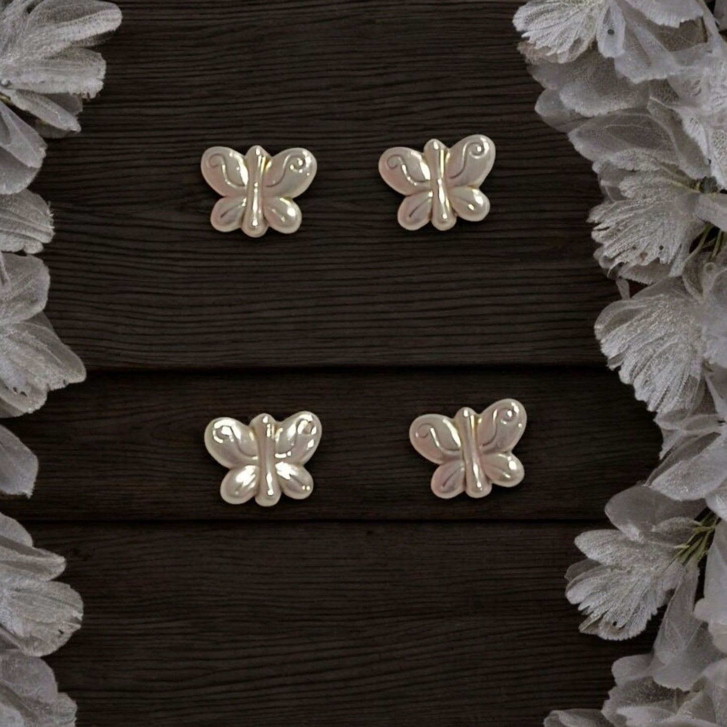 Silver Butterfly - Design #1 - 1 PC