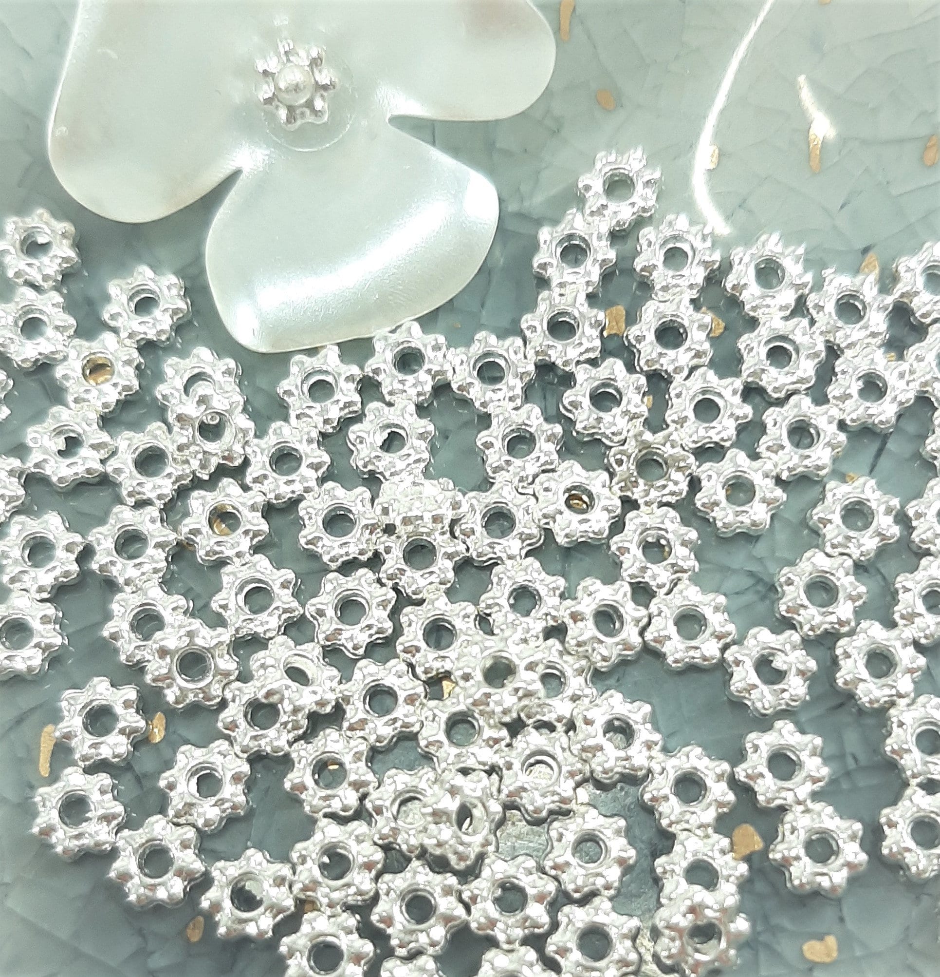 Silver Flower Spacer