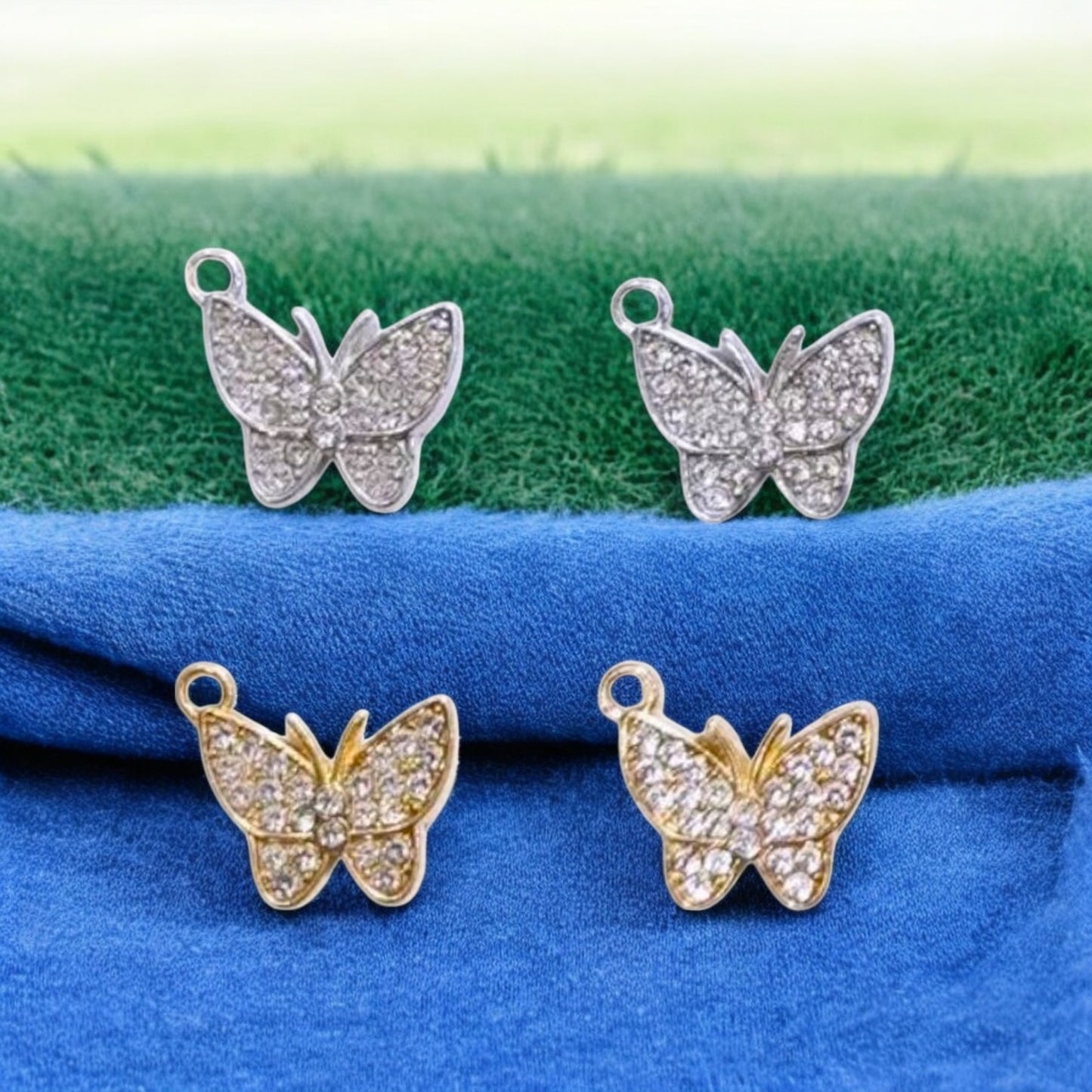 Stone Butterfly Charm - 1 PC