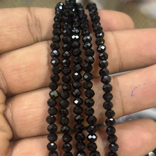 Black Crystal Beads - 6 mm Eva Fashion and Craft