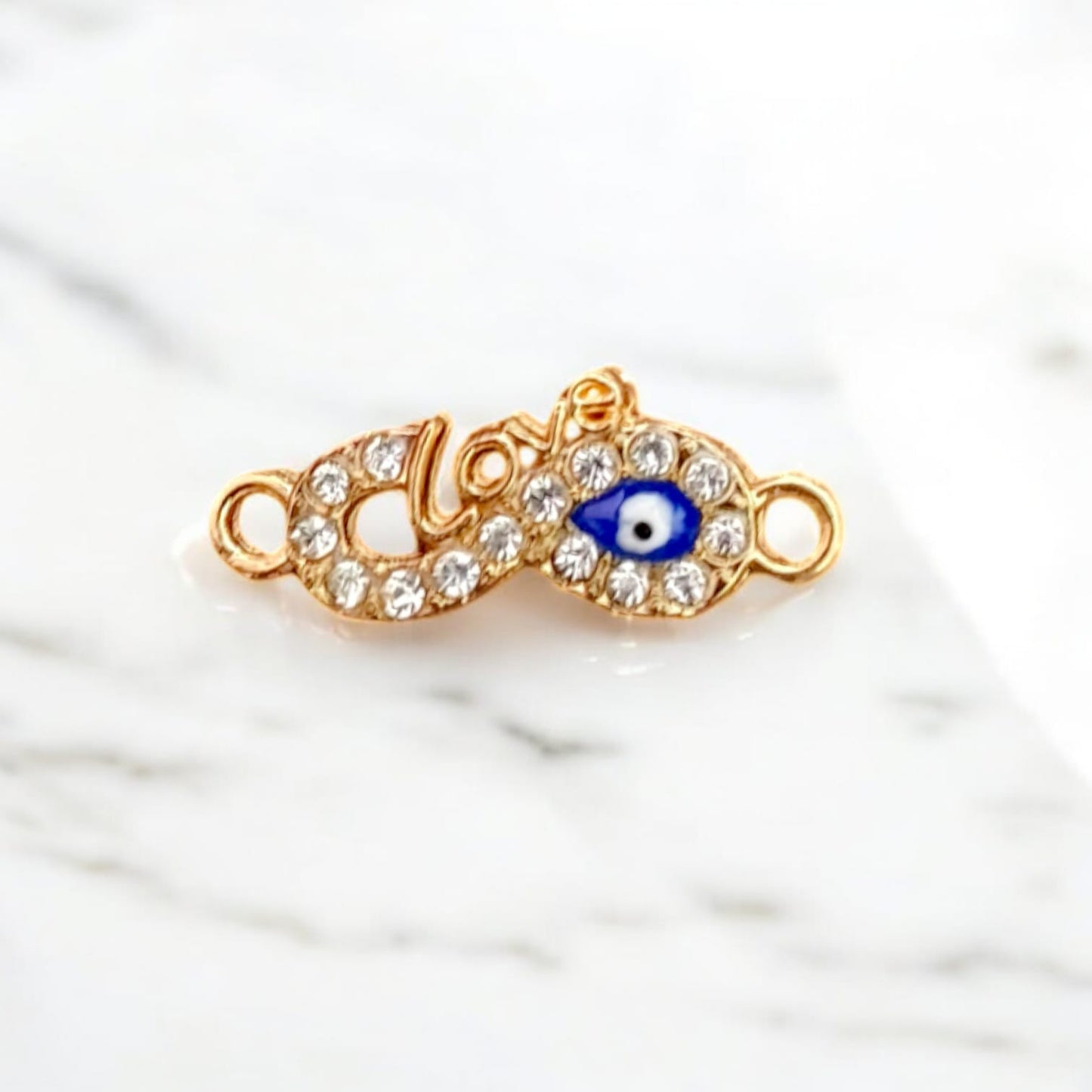 Love Infinity Charm with Evil Eye