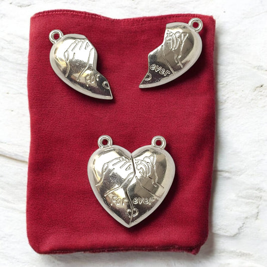 Forever Heart Magnetic Charm - Silver Eva Fashion and Craft