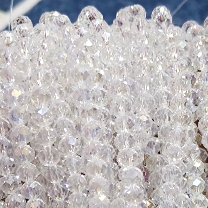 White Crystal Beads - 6 mm Eva Fashion and Craft