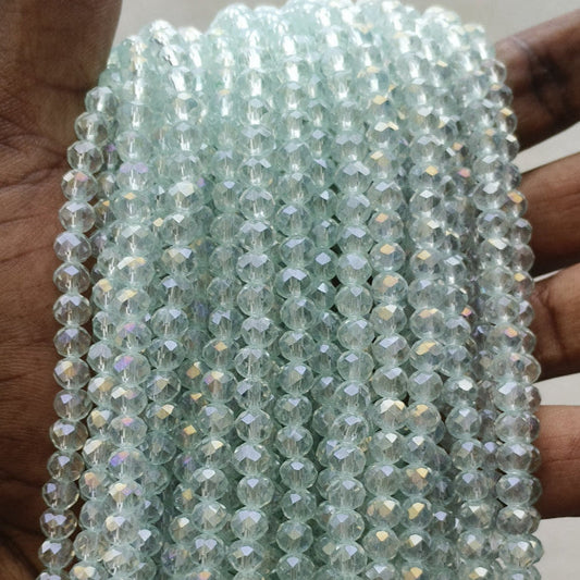 Light Blue Crystal Beads - 6 mm Eva Fashion and Craft