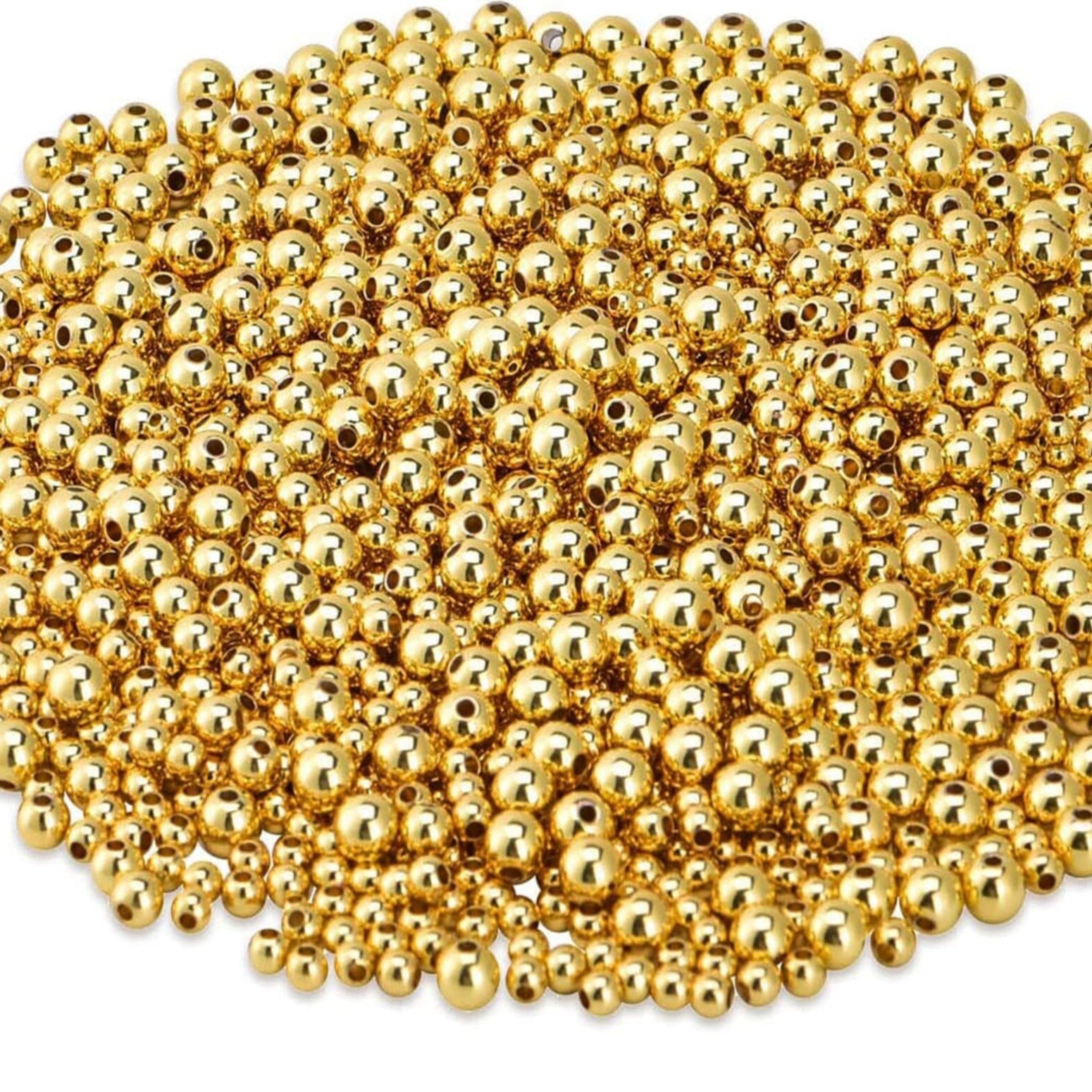 Gold Spacer Ball - 3 mm ( 10 gram) Eva Fashion and Craft