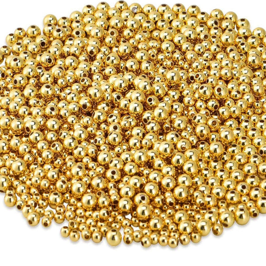 Gold Spacer Ball - 3 mm ( 10 gram) Eva Fashion and Craft